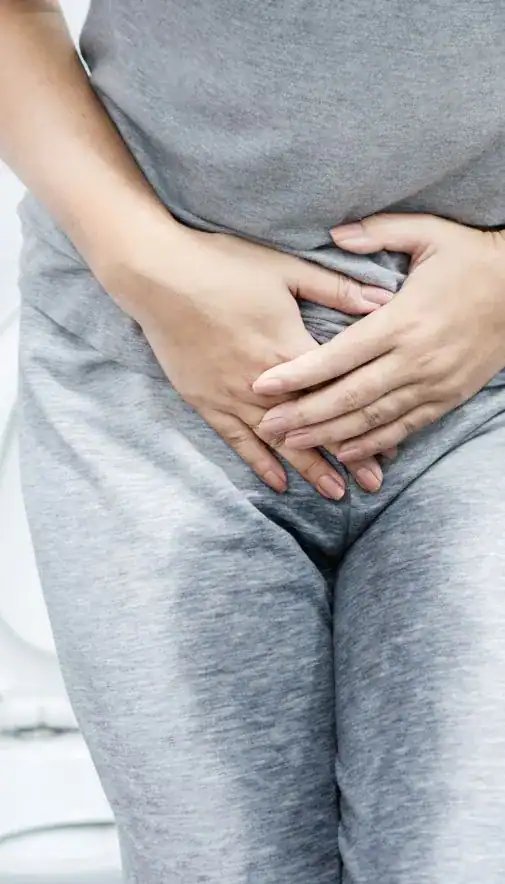 Image of woman had accident and needing stress incontinence treatment Cardiff