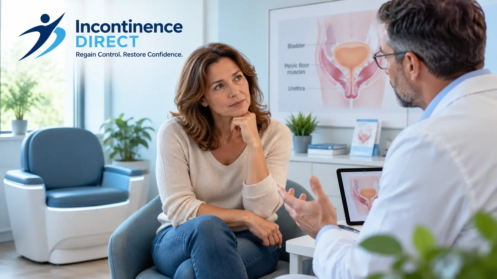 Pelvic Health Consultation in a Modern Clinic incontinence direct Cardiff